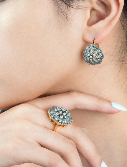 Russian Style Earrings and Ring Set